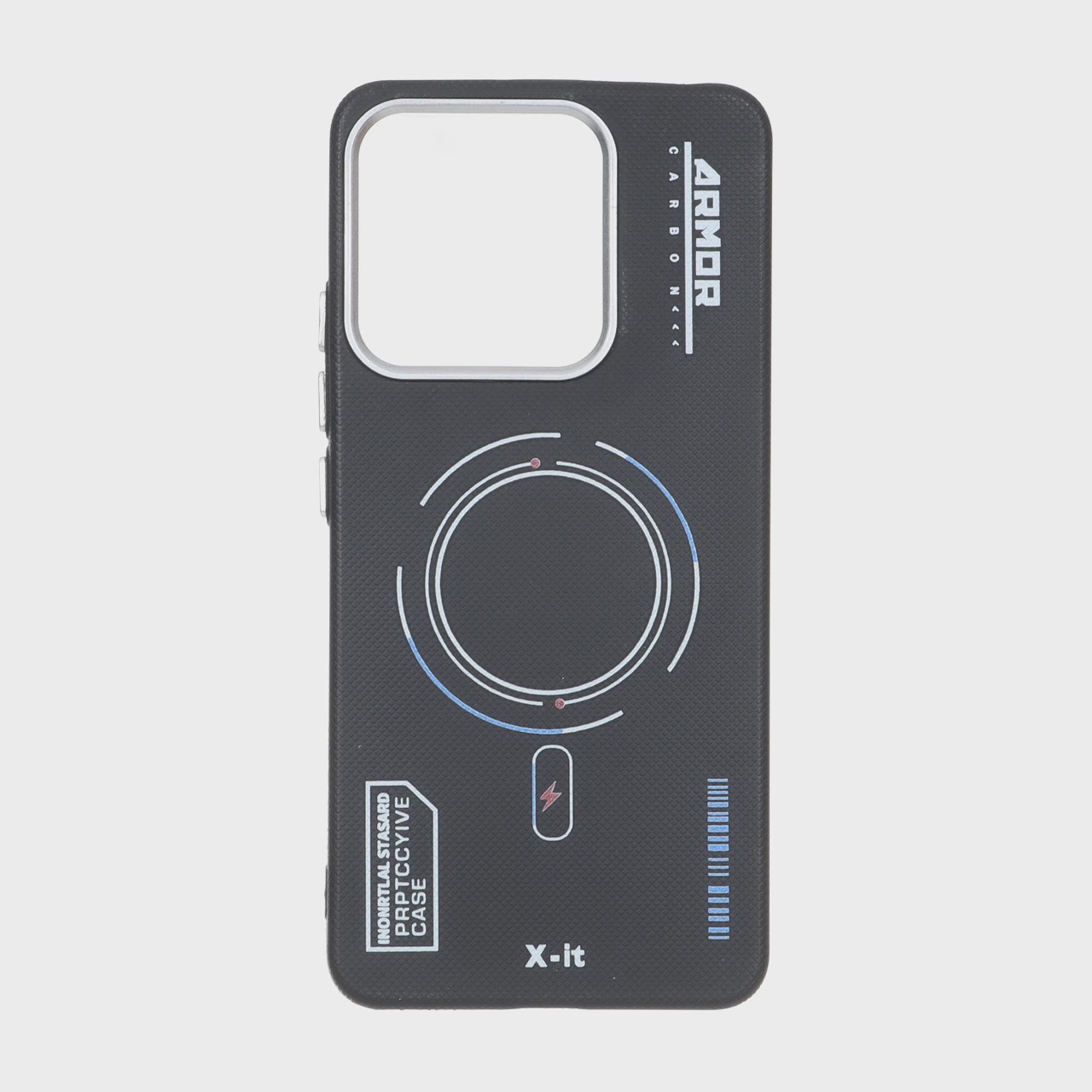 قاب گوشی Redmi Note 13 4G شیائومی لدرکیس سیلیکونی سوزنی آرمور ARMOR مشکی کد E50-181725