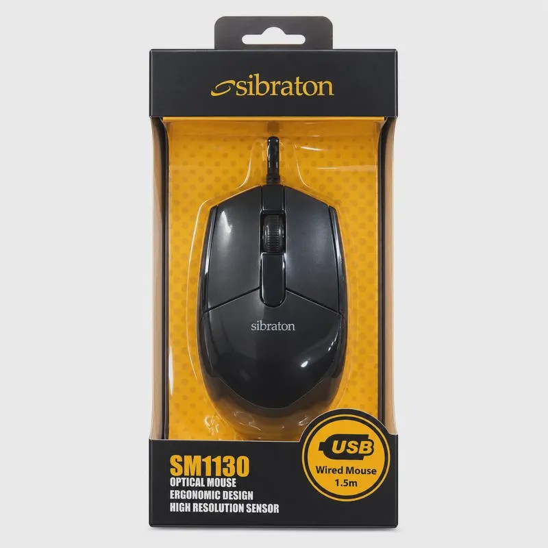 ماوس باسیم Sibraton SM1130 مشکی کد 140746