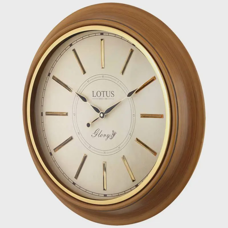 ساعت دیواری چوبی لوتوس مدل MOERS کد W-8031