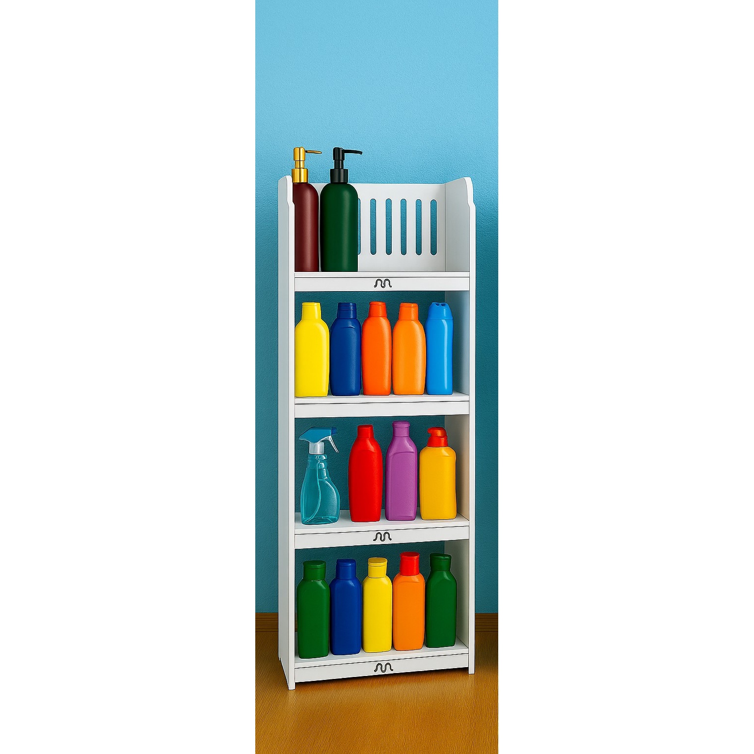 استند شلف جاکتابی 4 طبقه ایستاده قفسه کتاب و دکوری