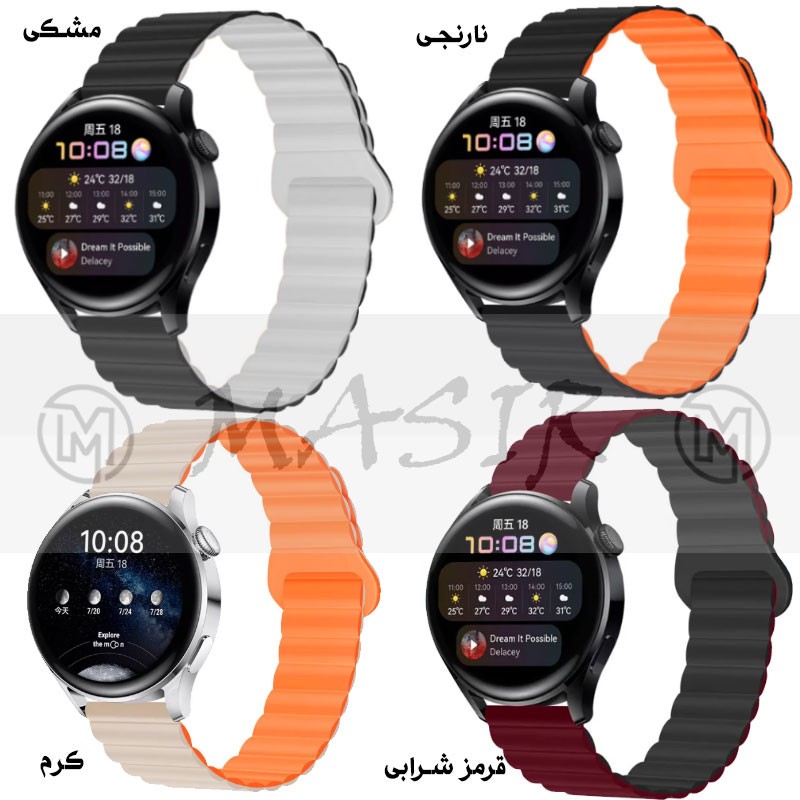 بند مسیر مدل Silicone Loop 2C Magnetic مناسب برای ساعت هوشمند هایلو Solar Plus RT3