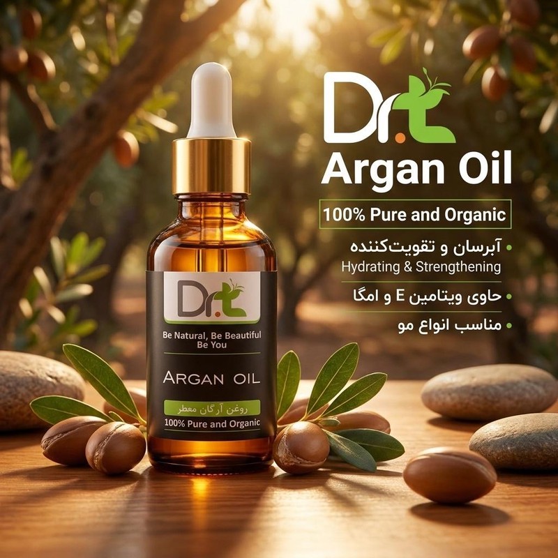 روغن آرگان دکتر تی مدل 01 حجم 50 میلی لیتر