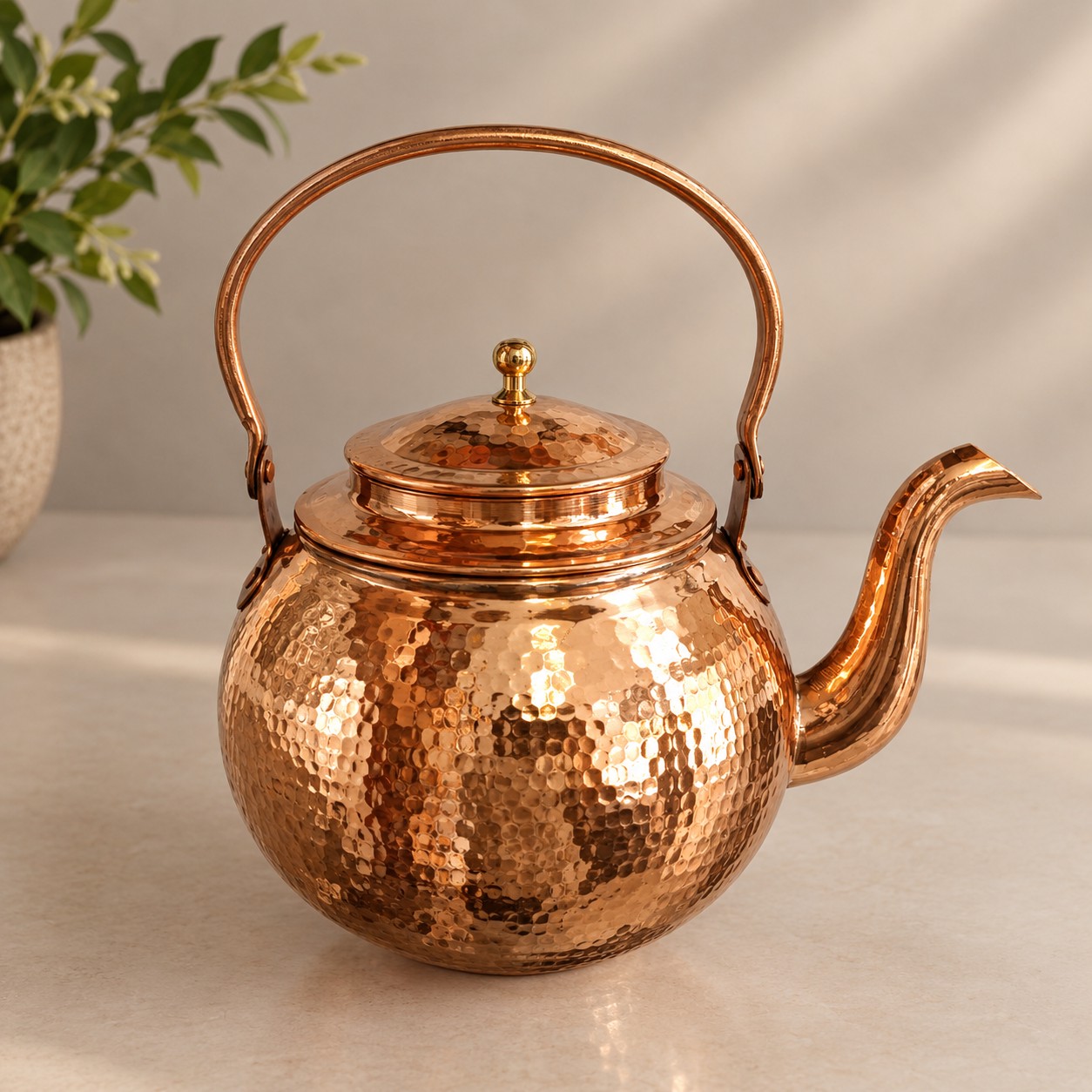 کتری مسی چکشی شکمی