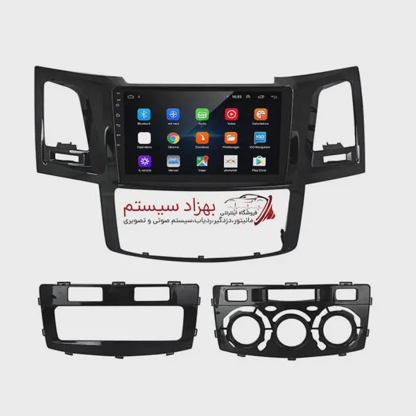 مانیتور فابریکی ماشین هایلوکس 2008 همراه با قاب دوربین هدیه