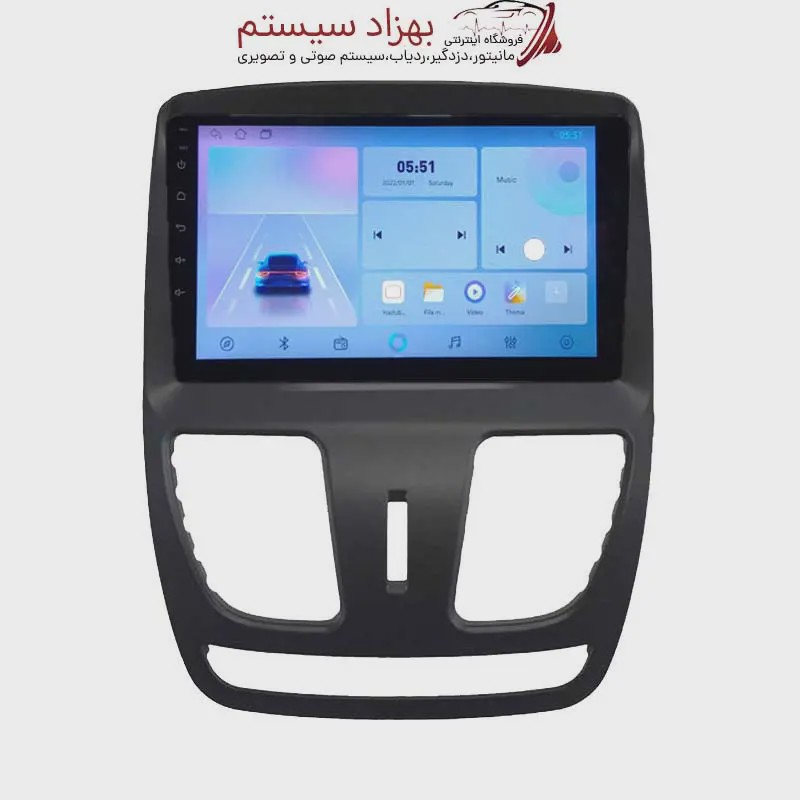 مانیتور فابریکی ماشین کوییک و ساینا همراه با قاب دوربین هدیه