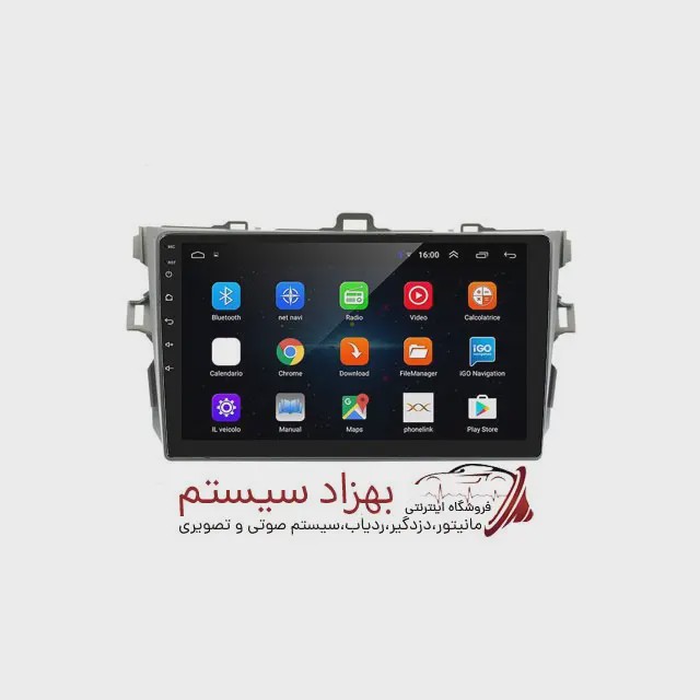 مانیتور فابریکی ماشین کرولا 2010 همراه با قاب دوربین هدیه