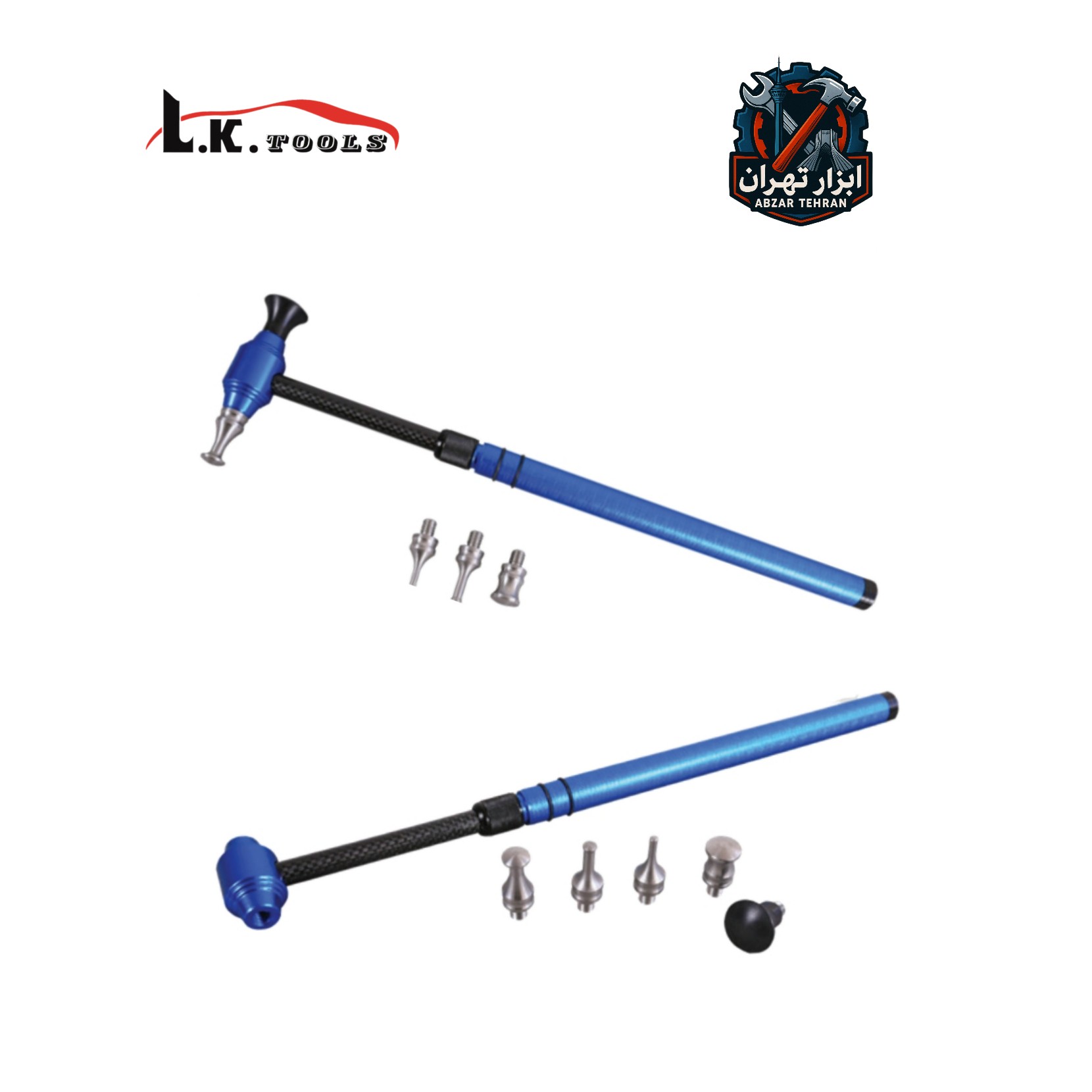 چکش کربنی کشویی 5 سر صافکاری بدون رنگ برند ال کا LK کد H2196جدید