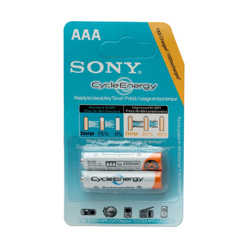 باتری نیم قلمی  قابل شارژ سونی مدل NH-AAA- HR1145  بسته 2 عددی