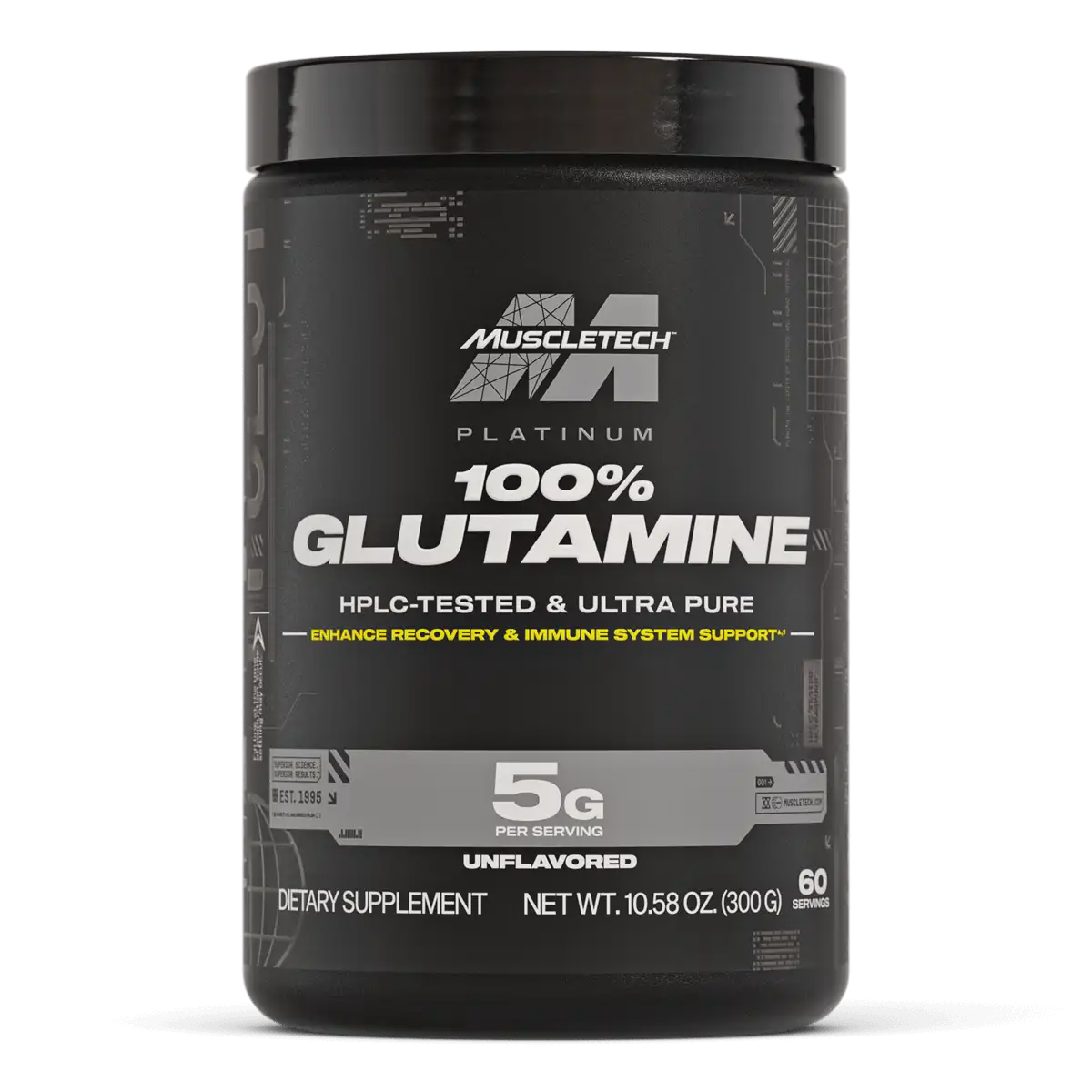 مکمل اورجینال گلوتامین پلاتینیوم ماسل تک 300 گرم MuscleTech Platinum 100 Glutamine
