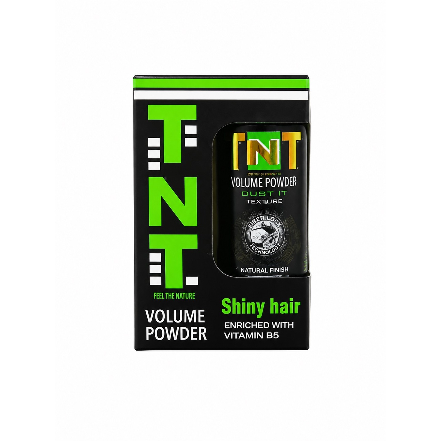 پودر حالت دهنده و حجم دهنده مو تی ان تی TNT مدل سبز