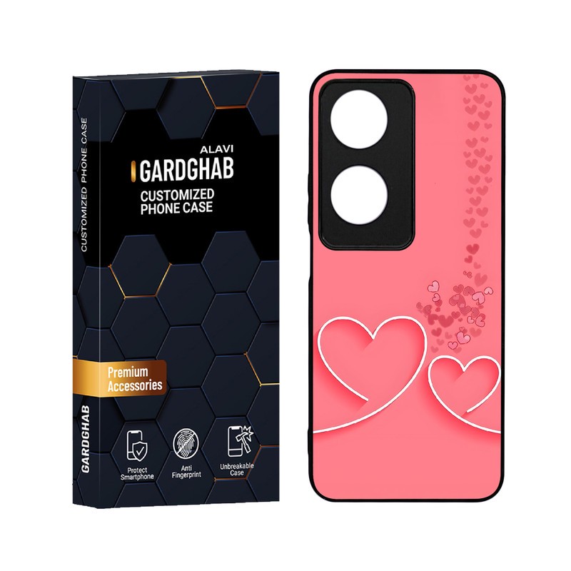 کاور گارد قاب علوی مدل دور ژله ای عاشقانه مناسب برای گوشی موبایل آنر X7B 4Gمدل 1