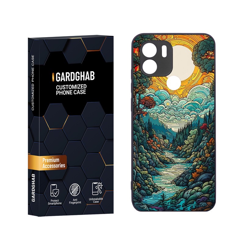 کاور گارد قاب مدل دور ژله ای هنری مناسب برای گوشی موبایل شیائومی Redmi A1 Plus  A2 Plus  Poco C50  Poco C51مدل 1