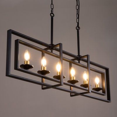 لوستر کانتری فلزی مدرن 6 شعله k149.6