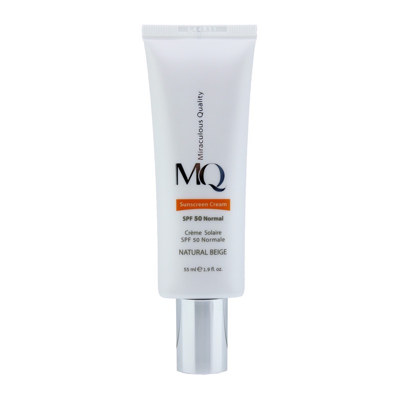 کرم ضدآفتاب رنگی ام کیو مدل NATURAL BEIGE-Normal، حجم 55 میلیلیتر