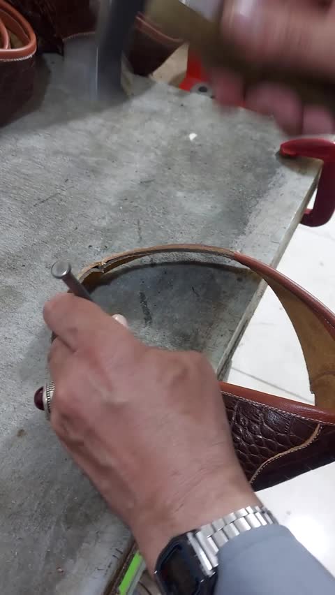 کفش زنانه چرم طبیعی طرح ماری قهوه ای سوخته