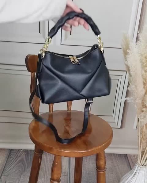 کیف زنانه دخترانه مدل هفتی دسته چروک 