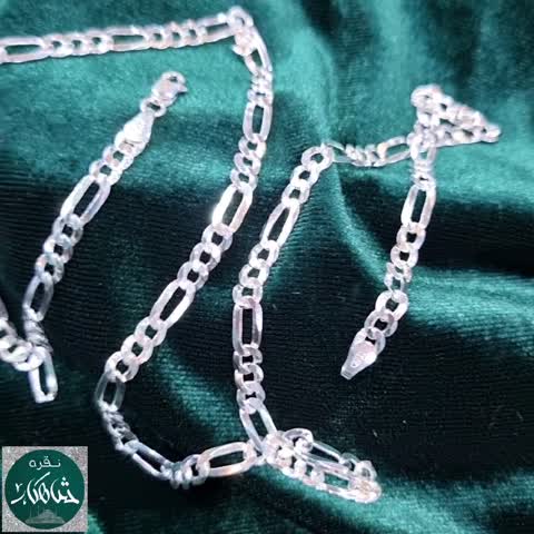 زنجیر مردانه نقره شاهکار مدل فیگارو  5 میل عیار 925 ساخت ایتالیا طول60cm