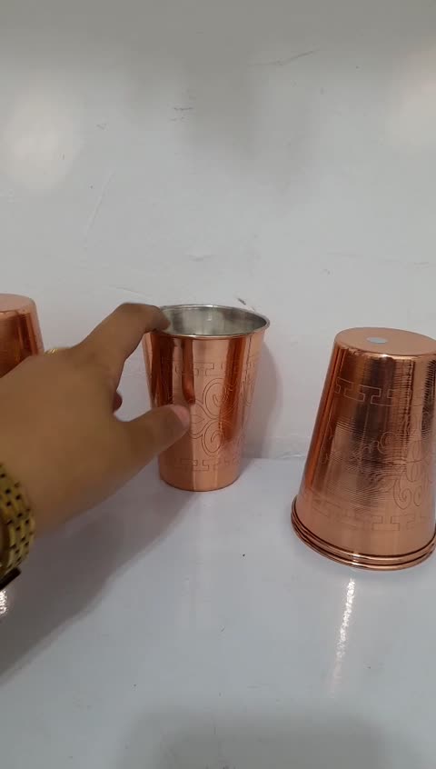 لیوان مسی طرح استیل طرحدار نانو شده زنجان