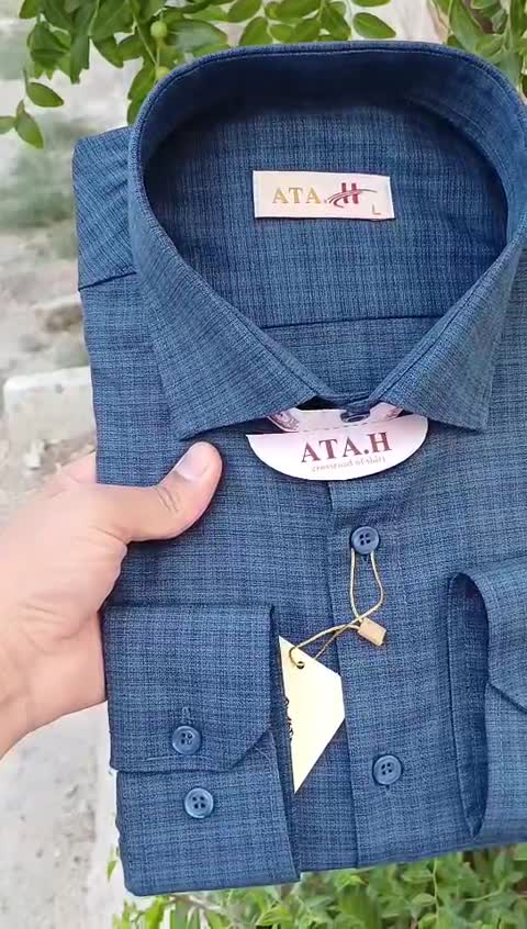 پیراهن مردانه چهارخونه آبی نفتی درجه عالی کد 20