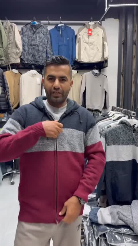 سویشرت مردانه بافتی داخل تمام خز و گرم
