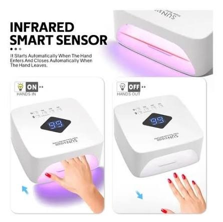 دستگاه یووی uv (لاک خشک کن) ناخن شارژی مدل سان sun s10جدید