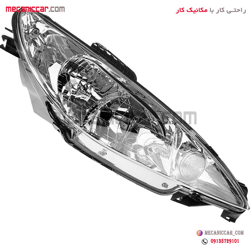 چراغ جلو راست پژو 206 بدون موتور