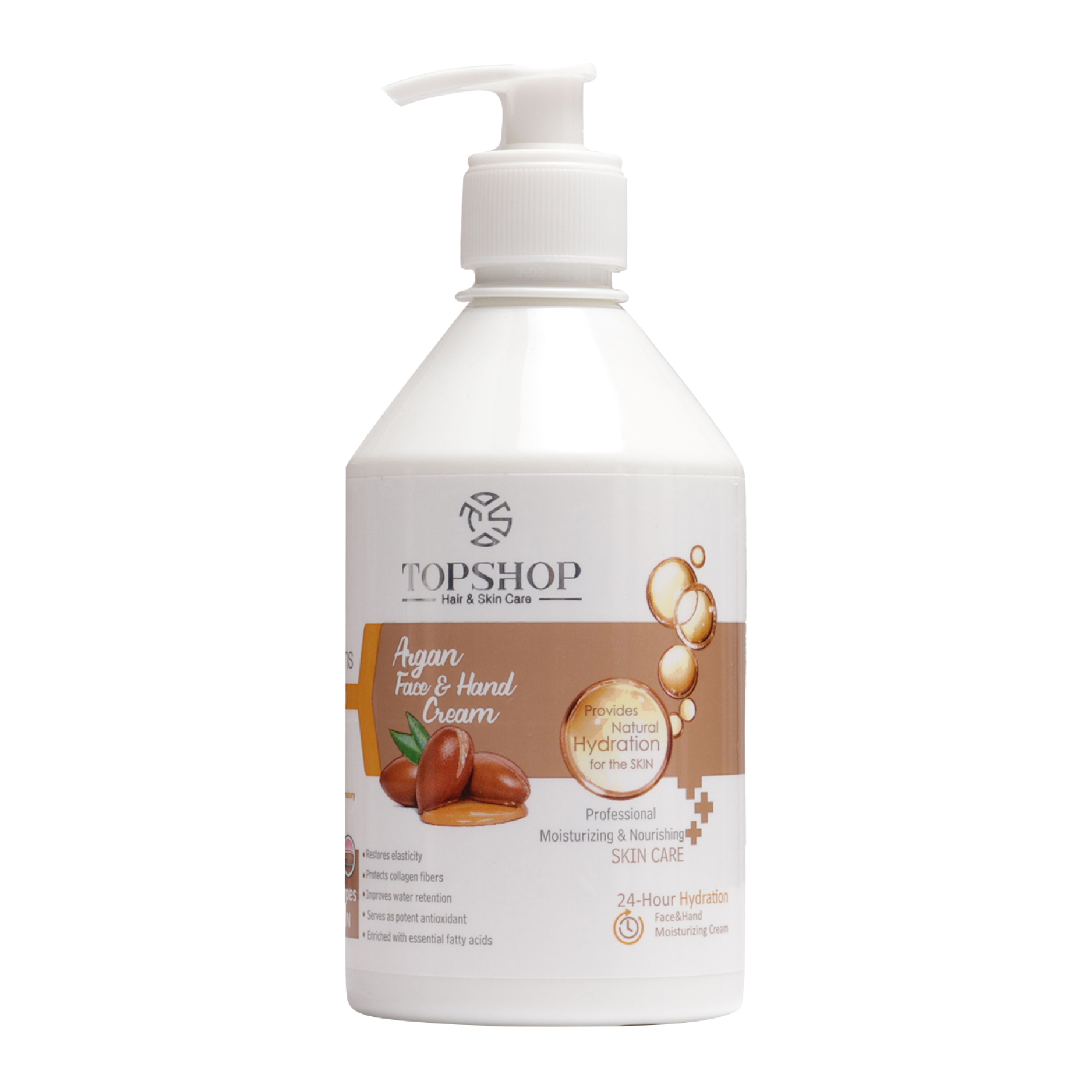 کرم مرطوب کننده تاپ شاپ حاوی روغن آرگان 500 میل