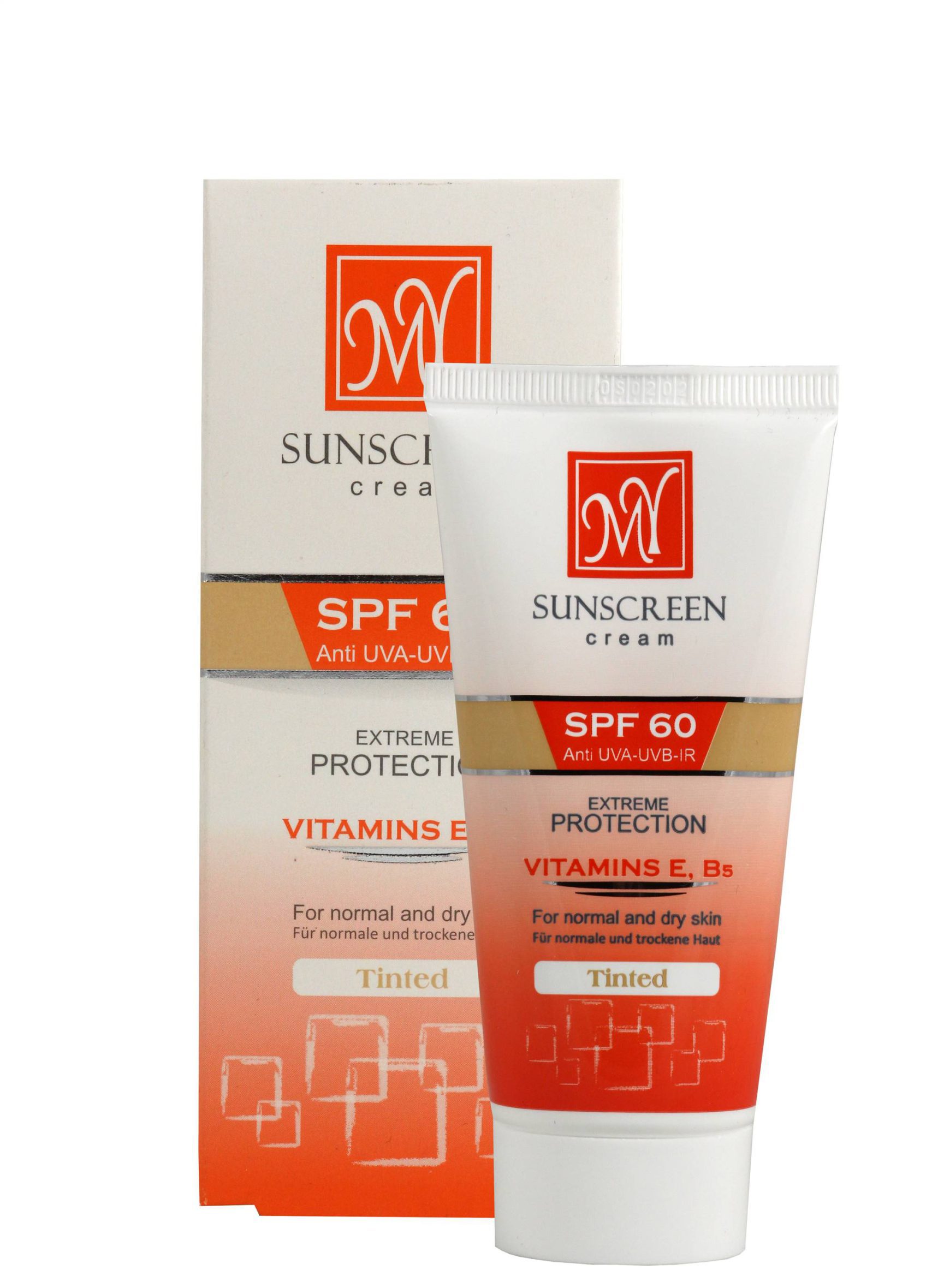 کرم ضد آفتاب رنگی SPF60 مناسب پوست نرمال و خشک