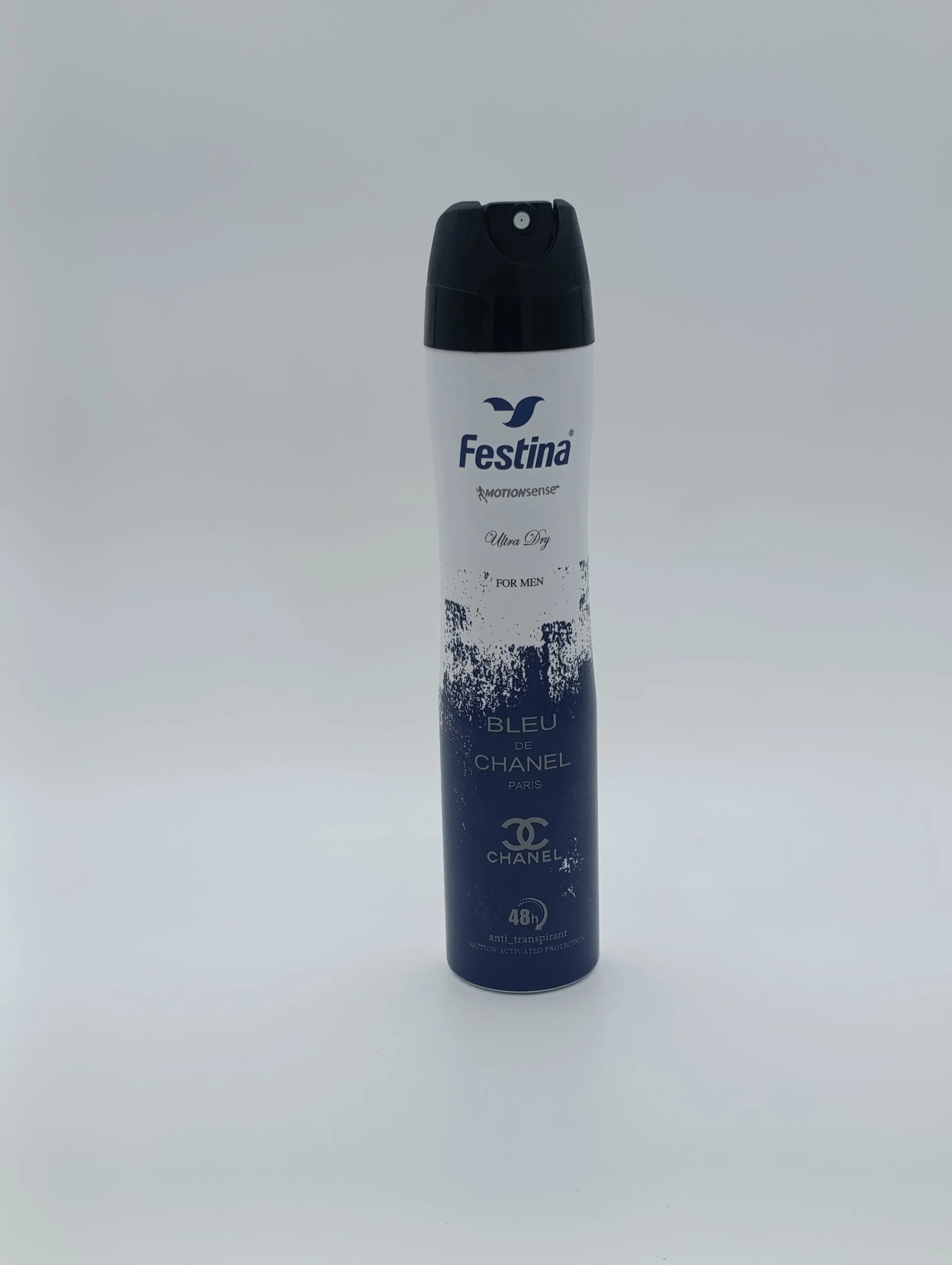 اسپری خوشبو کننده و ضد تعریق بدن مردانه فستینا Festina مدل بلو شنل Bleu de Chanel حجم 200 میل | خنک و تلخ چوبی آروماتیک
