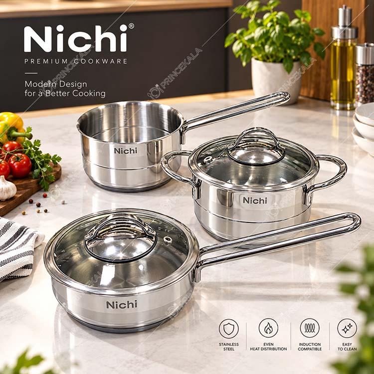 سرویس قابلمه و تابه 5 پارچه کودک نیچی مدل S5B