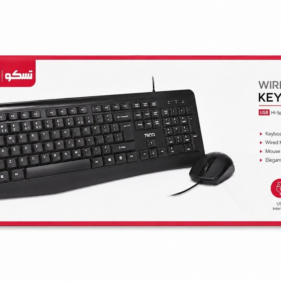 ماوس و کیبورد سیمی تسکو TKM 8056جدید