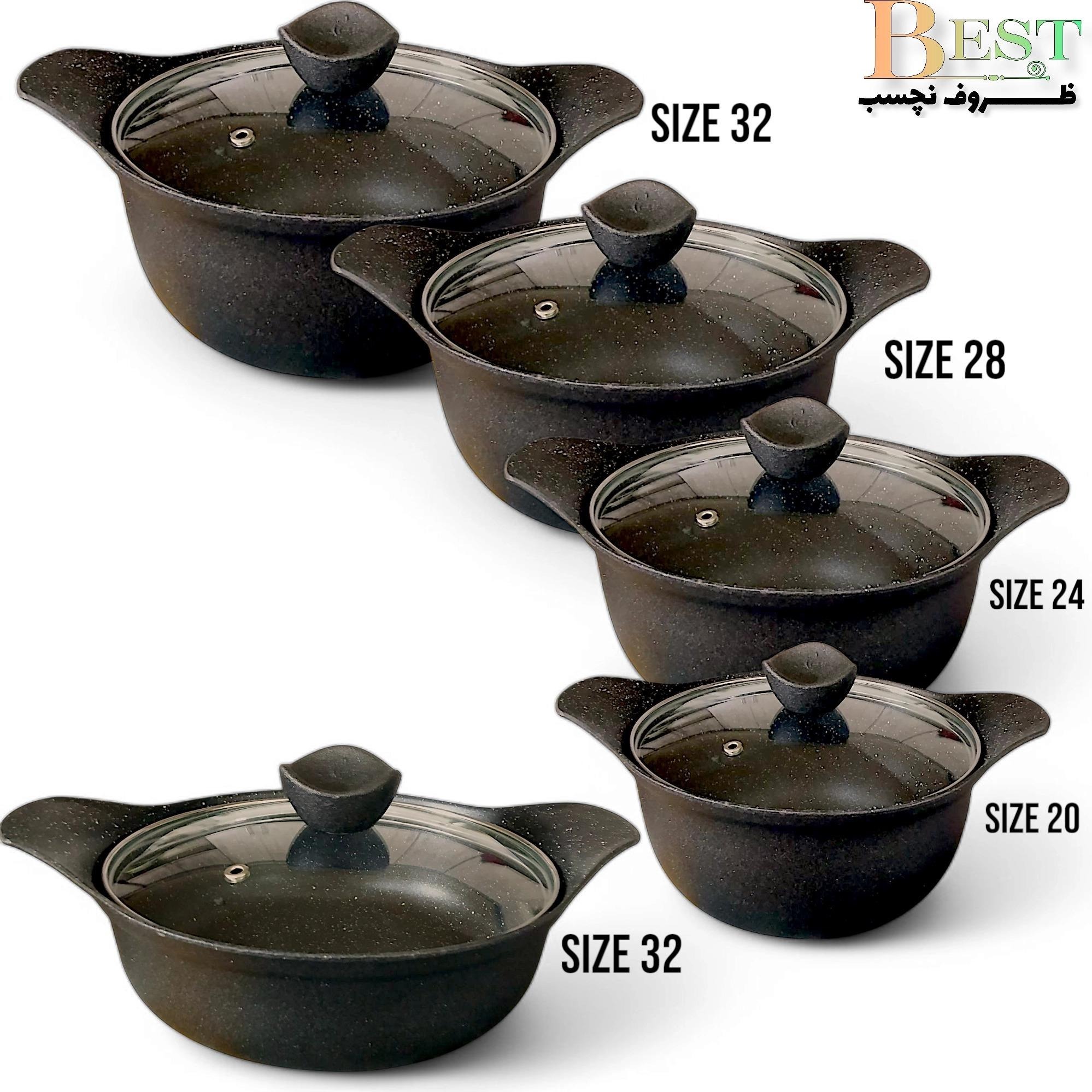 سرویس قابلمه 10 پارچه چدنی گرانیتی بست BEST - ارسال رایگان