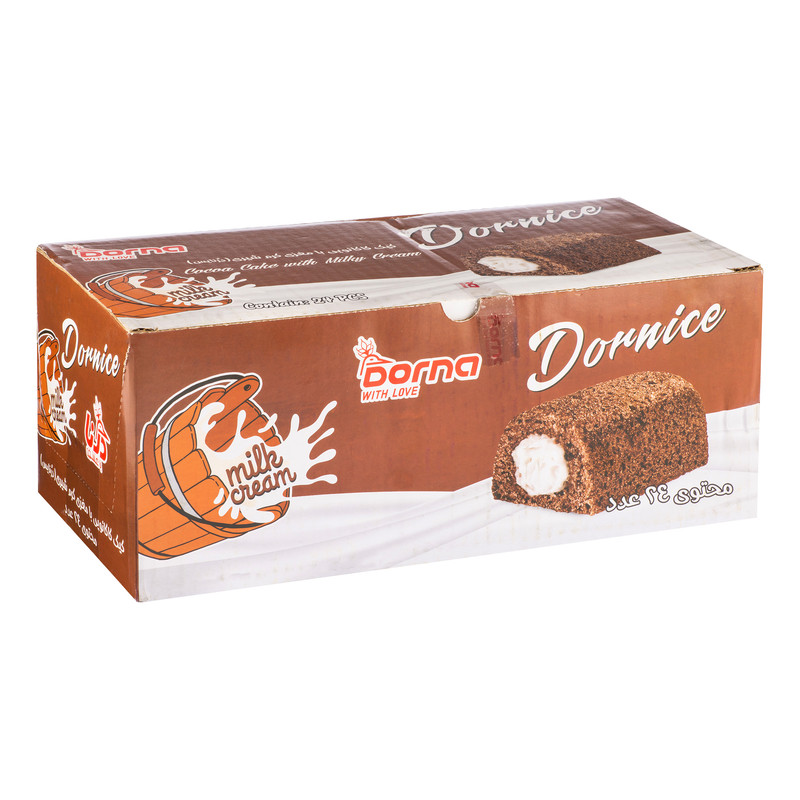 کیک کاکائویی با مغز کرم شیری درنایس درنا - 40 گرم بسته 24 عددی
