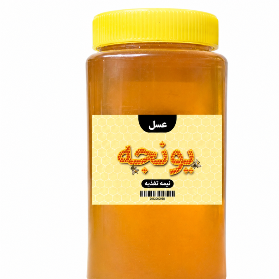 عسل یونجه (نیمه تغذیه) بسته بندی یک کیلویی با ظرف پک 12 عددی