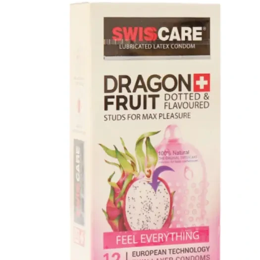 کاندوم سوئیس کر مدل Dragon Fruit بسته 12 عددیجدید