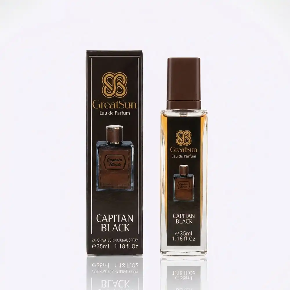 عطر جیبی مردانه گریت سان (GreatSun) مدل Capitan Black حجم 35 میلیلیتر