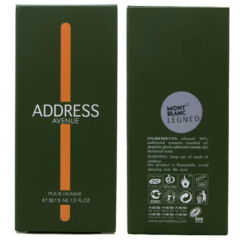 عطر جیبی مردانه مدل Address Avenue حجم 30 میل