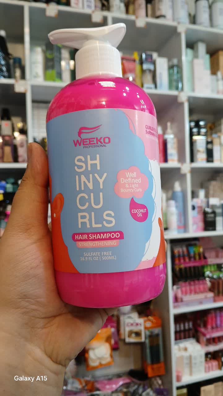 ماسک حالت دهنده با آبکشی ویکو مدل SHINY CURLS حاوی روغن نارگیل مناسب موهای فر حجم 500 میل