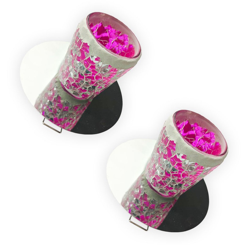 قاب چراغ هالوژن مدل دکوراتیو طرح کریستال پایه G4 کد G16 بسته 2 عددی
