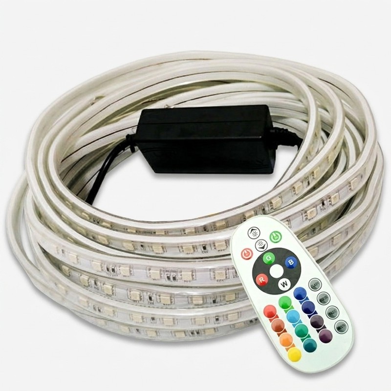 ریسه ال ای دی مدل شلنگی RGB طول 3 متر به همراه ریموت