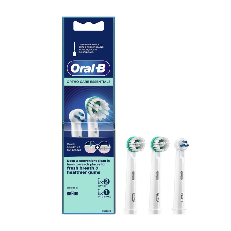 سری یدک مسواک برقی اورال-بی مدل ارتودنسی بسته 3 عددی مدل 1