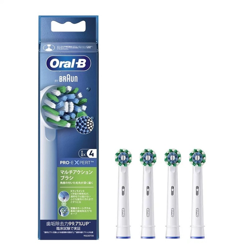 سری یدک مسواک برقی اورال-بی مدل Pro-Expert Cross Action بسته 4 عددیمدل 1