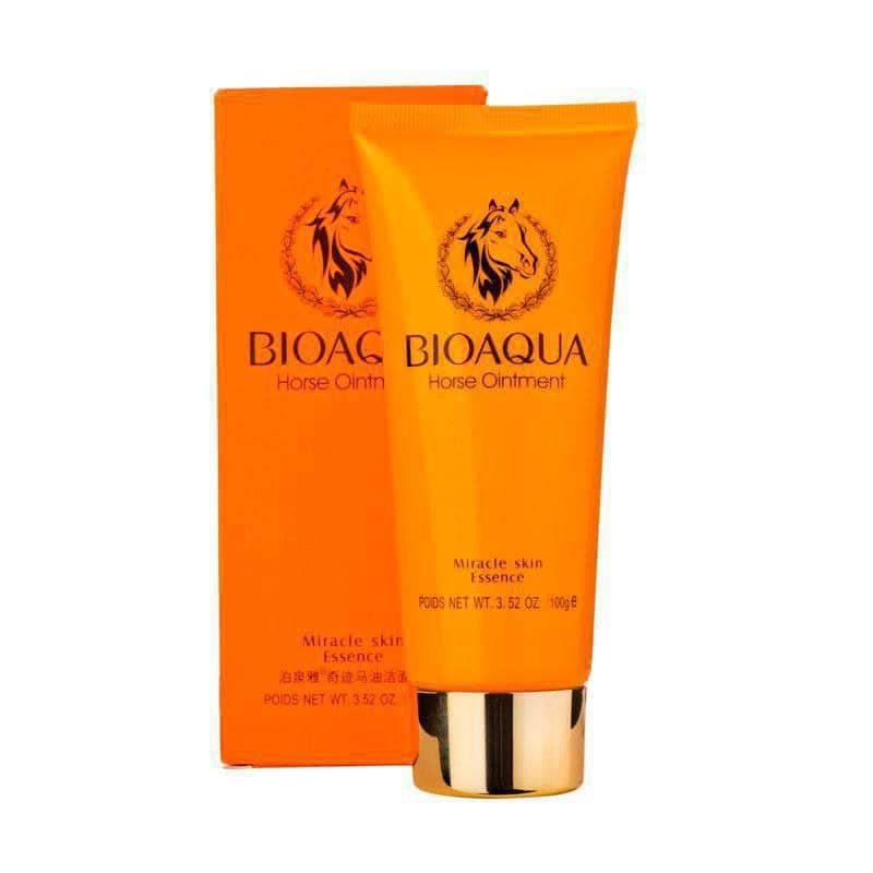 فوم شستشو صورت بایوآکوا مدل روغن اسب کد BQY2881 وزن 100 گرم