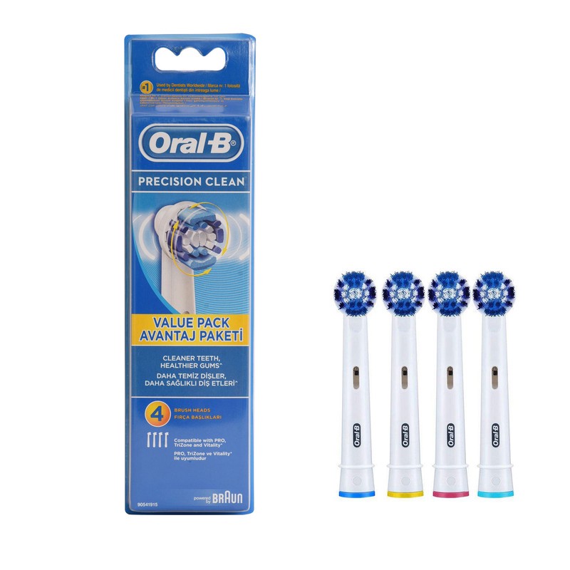 سری یدک مسواک برقی اورال-بی مدل PRECISION CLEAN بسته 4 عددی مدل 6