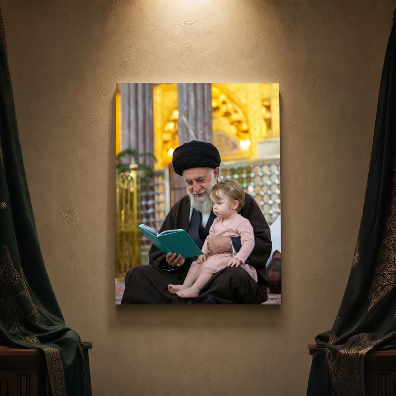 تابلو شاسی مدل مذهبی طرح رهبر شهید امام خامنهای کد 268SM