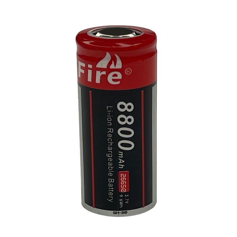 باتری لیتیوم یون قابل شارژ کولیت فایر مدل 26650 کد 3.7v ظرفیت 8800 میلی آمپرساعت