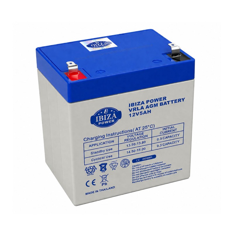 باتری یو پی اس 12 ولت 5 آمپر ایبیزا مدل VRLA-AGM کد 12V-5AH