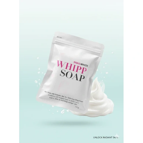 صابون SNAILWHITE WHIPP | روشنکننده پوست با تور کف نرم، مناسب پوستهای جوان و حساس