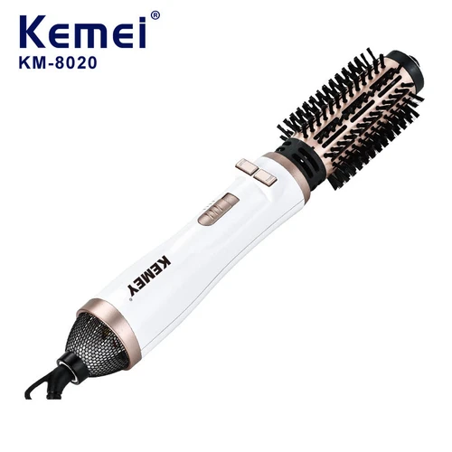 سشوار برس دار چندکاره KEMEY مدل Hot Air Styler خشک کن، حالت دهنده و حجم دهنده مو