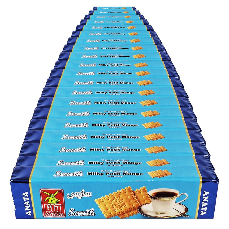 - بیسکویت پتیمانژ شیری آناتا - 130 گرم بسته 20 عددی -